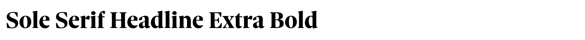 Sole Serif Headline Extra Bold image